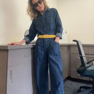 GAP Charcoal Denim jumpsuit